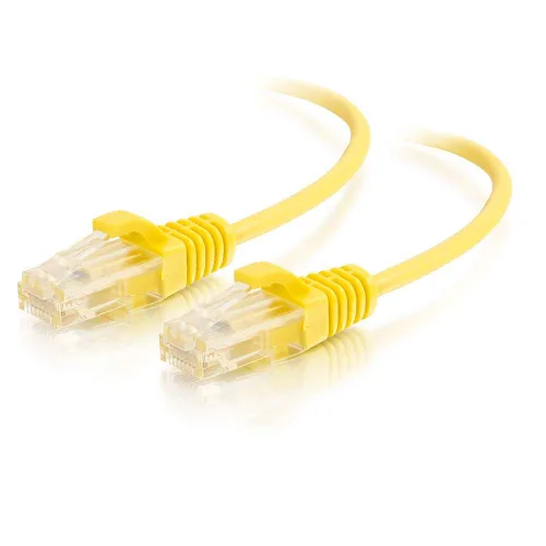 Miniatura 8 de C2G/Cables to Go 27872 Cable de red Ethernet cruzado Cat6 sin blindaje (UTP) sin enganche, amarillo (2,13 metros/7 pies)