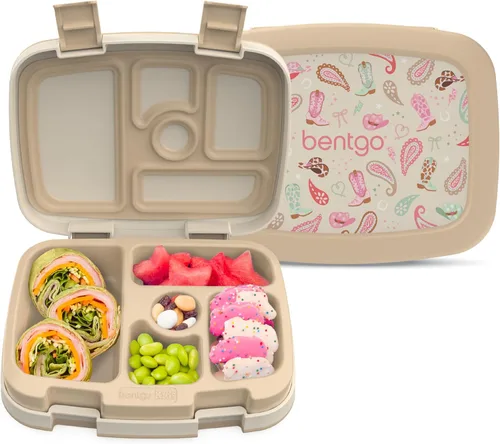 Miniatura 44 de Bentgo Kids Prints - Lonchera de 5 compartimentos estilo bento, a prueba de derrames, porciones de tamaño ideal para niños de 3 a 7 años, duradera