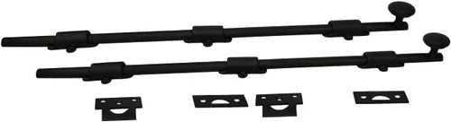 Miniatura 16 de QCAA Perno de puerta holandés de latón macizo, 36 ", latón pulido lacado, 1 paquete, hecho en Taiwán 35.8 in - Latón pulido lacado