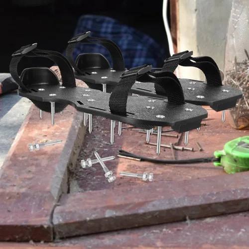 Miniatura 9 de Gatuida 20 púas de césped, picos de tierra de uñas, picos para aireador de hielo, estacas de repuesto para zapatos, herramienta de pinchos