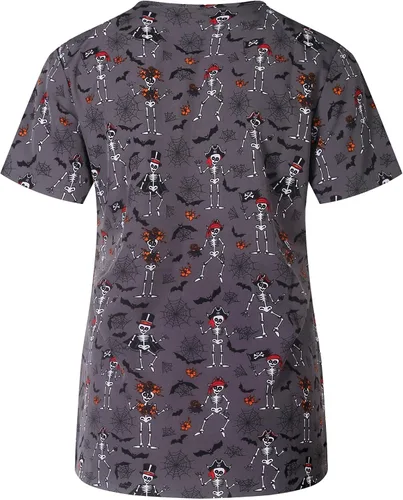 Miniatura 3 de Minty Mint Women's Halloween Medical Scrubs Top