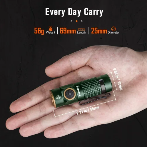 Miniatura 2 de NICRON Linterna EDC C1 Recargable, 1200 Lúmenes Altos Luz de Bolsillo con Carga Tipo C con Imán en la Cola - Linterna Pequeña y Potente con Clip