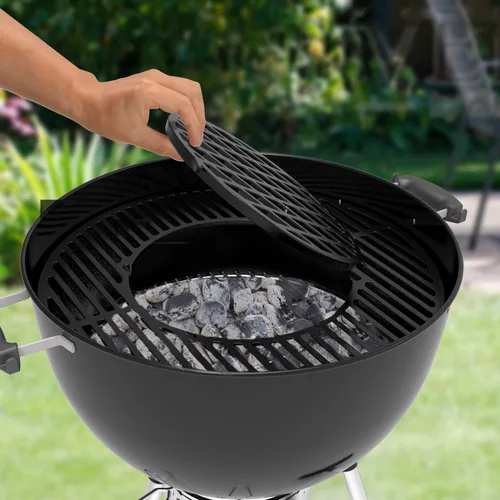 Miniatura 4 de onlyfire Rejilla de hierro fundido Rejilla de repuesto Gourmet BBQ System para Weber 22inch Kettle Charcoal Grills