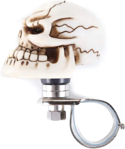 Miniatura 2 de Pomo Giratorio de Volante con Calavera Perilla Giratoria de Conducción Suicida Mango de Potencia Ajuste Universal para la Mayoría de Vehículos Autos