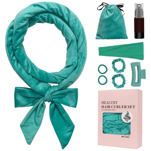 ZILAMPU Diadema de varilla rizadora sin calor para mujeres y niñas, envoltorio de rizadores de cabello de terciopelo de 70 pulgadas para rizos