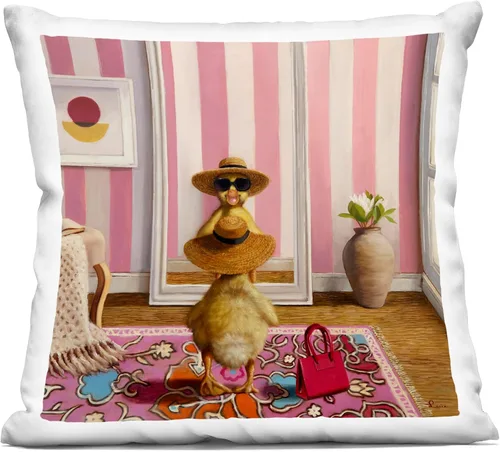 Miniatura 7 de Stupell Industries - Breakfast in Bed Puppy Indoor Pillow, 18 x 18 - Made in USA - By Lucia Heffernan