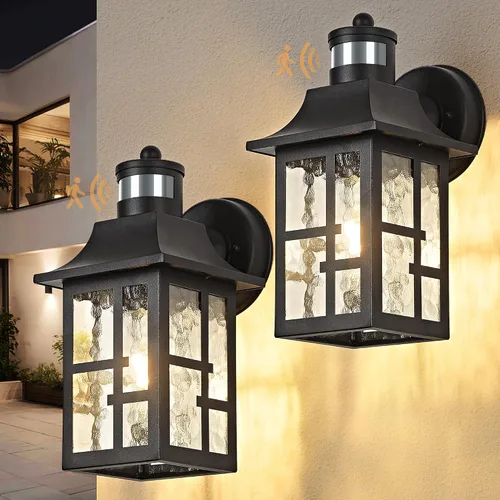 Miniatura 15 de OKELI Lámparas de pared para exteriores del atardecer al amanecer, lámpara de exterior impermeable, iluminación de aplique para el porche delantero