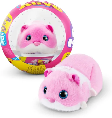 Miniatura 7 de Pets Alive Hamstermania (azul) por ZURU Hamster, mascota electrónica, más de 20 sonidos interactivos, juguete de pelota de hámster para niñas y niños