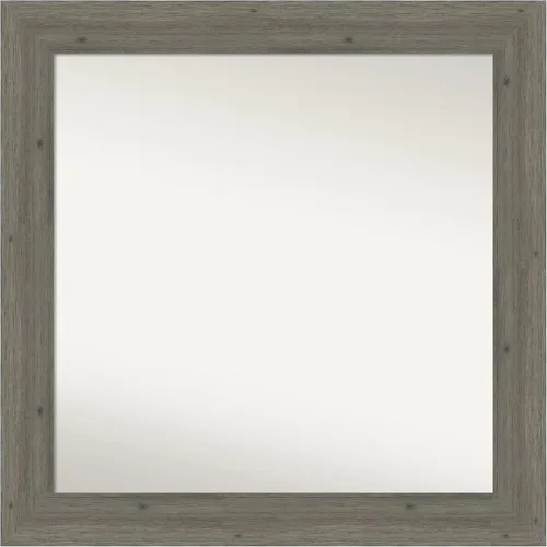 Miniatura 348 de Amanti Art Espejo de pared personalizado no biselado (24.5 x 24.5 pulgadas), marco gris marrón alta, varios tamaños personalizados, espejo de baño