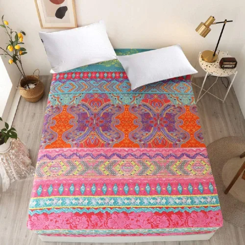 Miniatura 20 de Sábana bajera ajustable con bolsillo profundo para niños y niñas, cama individual, sábanas de tela gruesa con estampado de dinosaurios