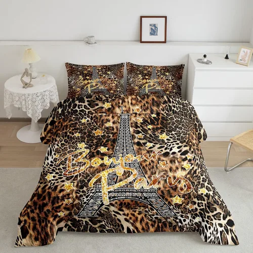 Miniatura 33 de jejeloiu Juego de edredón con patrón de corona, edredón estampado King y Queen para niños y adolescentes, juego de ropa de cama moderno de arte