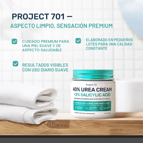 Miniatura 9 de Crema de urea 40 por ciento para pies de máxima fuerza, crema de urea para pies y removedor de callos, crema exfoliante para talones con ácido