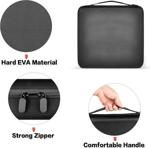Miniatura 4 de 15 ranuras reloj caja organizadorhombres reloj pantalla caja de almacenamiento se adapta a todos los relojes de pulsera y relojes inteligentes