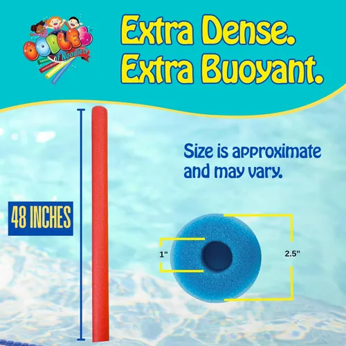 Miniatura 6 de Oodles of Noodles Fideos de natación de espuma para piscina, paquete de 5 Rojo