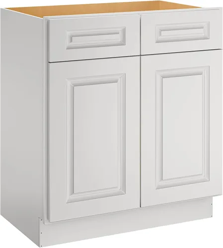 Miniatura 63 de LOVMOR Armarios de base de cocina, armario de almacenamiento aparador, gabinete de entrada con 1 cajón y estante ajustable, 24 pulgadas de ancho x