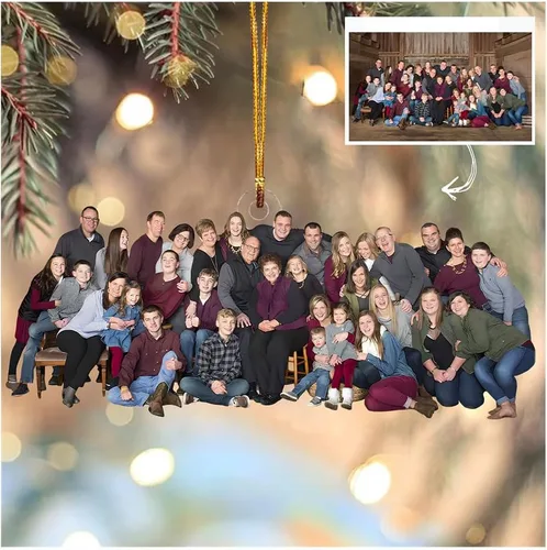 Miniatura 9 de Adorno personalizado para tu foto, adorno de mica con foto personalizada, adornos de Navidad para fotos, regalo de cumpleaños para Navidad familiar