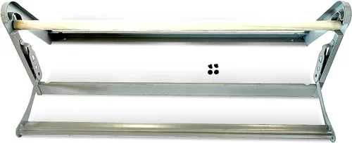 Miniatura 6 de Dispensador de rollos de papel de 24 pulgadas de ancho con cortador, dispensador de rollos montado en la pared con cortador dentado, apto para Gris