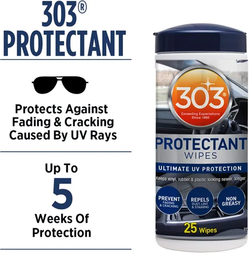 Miniatura 2 de 303 Products Toallitas protectoras para automóviles - Ayuda a prevenir la decoloración y el agrietamiento, repele el polvo, la pelusa y las manchas