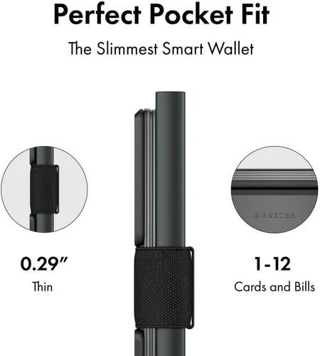 Miniatura 26 de Ekster Aluminum Cardholder Wallet for Men Metal Wallets with RFID Blocking Layer Slim & Minimalist Aluminum Wallet with Push Button for Quick