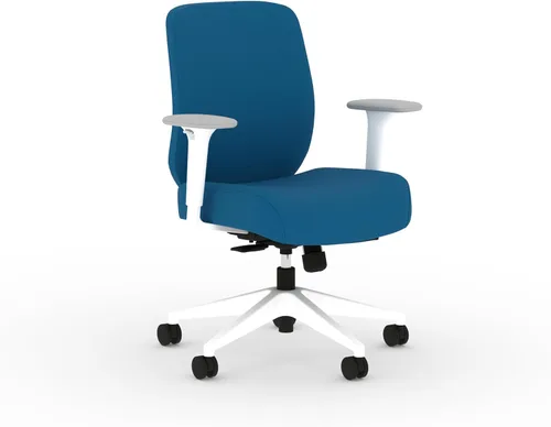 Miniatura 18 de HON Altern Silla de oficina ergonómica de tela, silla de escritorio con respaldo bajo con brazos ajustables, deslizamiento de asiento, inclinación