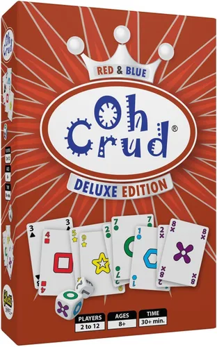 Oh Crud Deluxe Edition: Mazos Rojos y Azules para 2 a 12 Jugadores: Un Juego de Cartas y Dados de Bazas (Principalmente). Juego Familiar para
