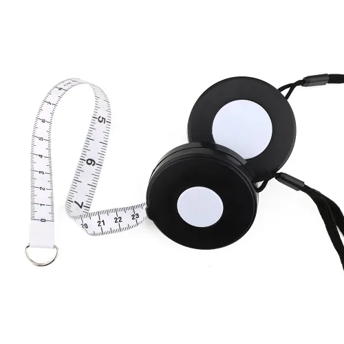 Miniatura 7 de WIN TAPE Cinta métrica retráctil negra de 80 pulgadas con cuerda negra Negro