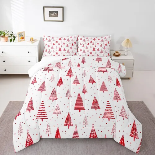 Miniatura 13 de Erosebridal Juego de ropa de cama Kawaii de muñeco de nieve tamaño individual para niños y niñas, juego de ropa de cama de feliz año nuevo, edredón