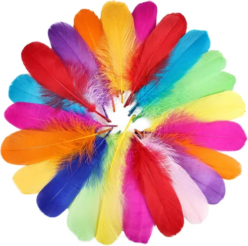 Miniatura 19 de FeelfunFeather 120 piezas de plumas de ganso gris natural de 6-8 Pulgadas 15-20cm, plumas decorativas a granel para manualidades DIY, cosplay