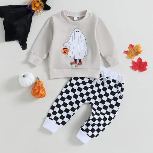 Miniatura 5 de Conjunto de ropa de Navidad para bebé niño y niña, camisa larga, sudadera de Papá Noel, para otoño y Navidad
