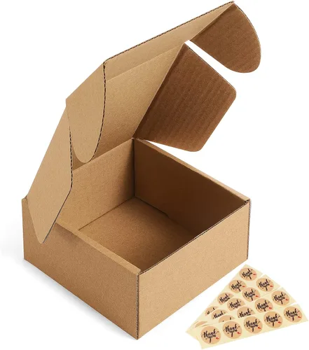 Miniatura 8 de Eupako Cajas de Envío 9x6x2 pulgadas de Cartón Corrugado Pequeñas - Paquete de 25 Cajas de Correo Blancas para Embalaje de Pequeñas Empresas, Caja