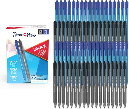 Miniatura 7 de Bolígrafos Paper Mate InkJoy 100RT retráctiles, punta mediana (1.0mm), colores surtidos, 20 unidades - Esenciales para maestros, suministros
