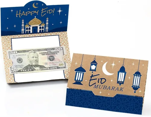 Miniatura 7 de Big Dot of Happiness Ramadán - DIY Eid Mubarak Party Money Holder Gift - Cash Cake