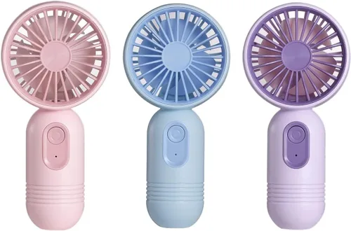 Miniatura 9 de VanSmaGo - Mini ventilador portátil de mano con 3 velocidades para viajes, ventilador de pestañas recargable por USB, funciona con pilas, negro