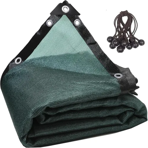 Miniatura 8 de Lona de malla 90% negra de 6 x 14 pies, resistente con ojales, toldo para patio, jardín, invernadero, gallinero, plantas, verduras, piscina Negro