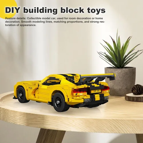 Miniatura 6 de Mould King 10046 Kits de Bloques de Construcción de Supercoches, Sets de Construcción de Modelos de Coches Dodge Viper, Regalo MOC de Coche