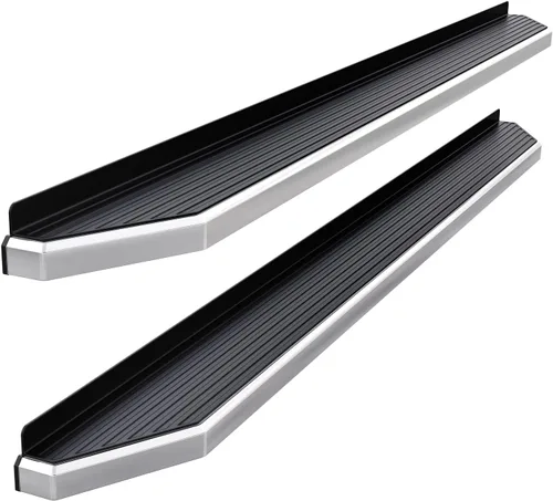 Miniatura 19 de APS Estribos (plata de 5 pulgadas rueda a rueda de acero inoxidable 304) Estribos Nerf, escalones laterales compatibles con Ram 1500 2009-2018 Crew