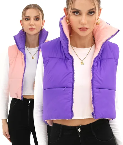 Miniatura 9 de Xeoxarel Chaleco acolchado corto con bolsillos para mujer (XS-XXL)