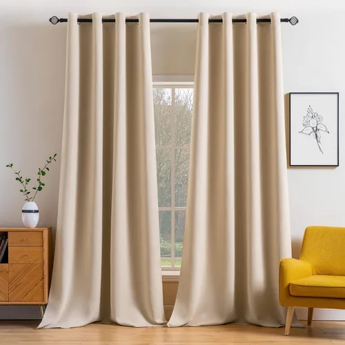 Miniatura 20 de MIULEE Cortinas opacas para dormitorio o sala de estar, juego de 2 paneles de cortina para ventana con aislamiento térmico y bloqueo de luz