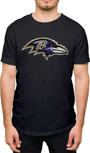 Miniatura 23 de Hybrid Sports NFL - Distressed Team Logo - Officially Licensed Adult Short Sleeve Fan Tee for Men & Women Los Angeles Rams - Azul real