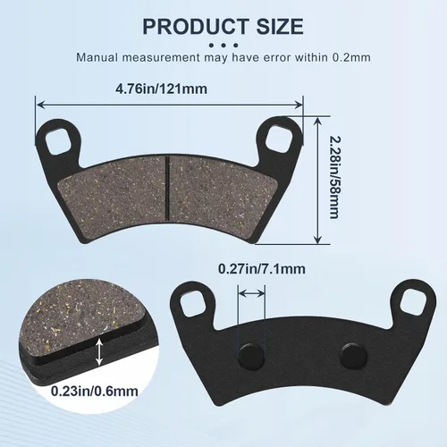 Miniatura 3 de Pastillas de freno delanteras y traseras para Polaris RZR XP 1000 EPS 2014-2022 RZR 1000 XP 4 2014-2021, excepto Premium Edition Ranger 570 700 800