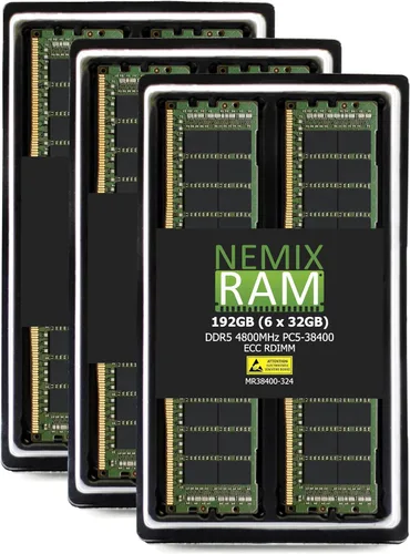 Miniatura 8 de NEMIX RAM Memoria de servidor registrada DDR5 4800MHz PC5-38400 2Rx8 1.1V CL40 288-PIN ECC RDIMM de 32 GB (1 x 32 GB)