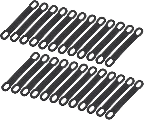 uxcell 100 tiras adhesivas de silicona antideslizantes para colgar ropa para perchas de madera y plástico, color negro (3.94 x 0.47 pulgadas)