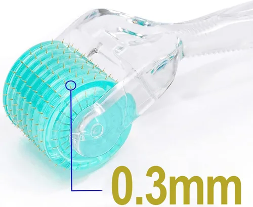 Miniatura 2 de Derma Roller - 192 agujas de titanio de 0.012 in - Rodillo de microagujas cosmética herramienta de microdermoabrasión para cara - Incluye estuche
