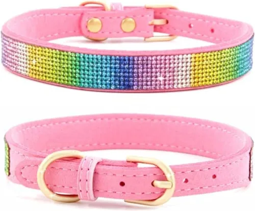 Miniatura 38 de Collares Pequeños para Perros Femeninos, Lindo Cristal de Rinstone con Pajarita de Diamante de Brillo para Cachorros para XXS XS Perros Pequeños