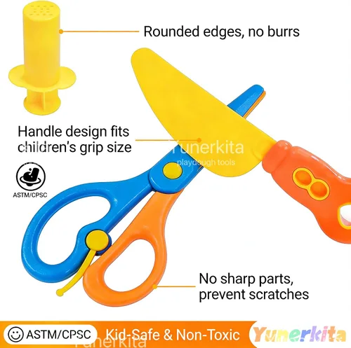 Miniatura 3 de Juego de herramientas Playdough, 24 piezas de herramientas de masa para niños de 4 a 8 años, accesorios de masa, incluye rodillo cortador, rodillos
