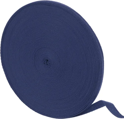 Miniatura 66 de uxcell Cinta de sarga de algodón de 50 yardas, cinta de espiga de 3/8 pulgadas para coser ropa, manualidades (azul)