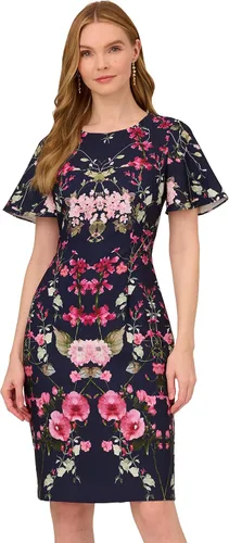 Miniatura 4 de Adrianna Papell Vestido de crepé floral estampado para mujer