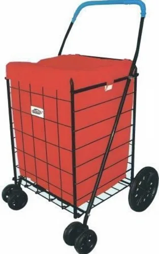 Miniatura 2 de Cubierta de la bolsa del trazador de líneas del carrito de compras con tapa superior - Comestibles Color: Negro Tamaño: 18" x 15" x 24" Este