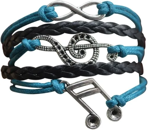 Infinity Collection - Charm Bracelet with Music, Music Bracelets for Women, Teens, and Girls. Adjustable Bracelet for Musicians. Gift for Music