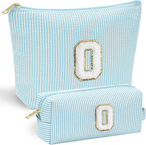 Miniatura 98 de YOOLIFE Regalos del Día de la Madre para mujeres, bolsa de maquillaje con inicial, bolsa de cosméticos, bolsa de maquillaje de viaje, regalos Rosado